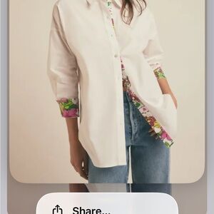 Favorite Daughter x Roller Rabbit Button Down Ex Boyfriend Breakfast In Bed XS